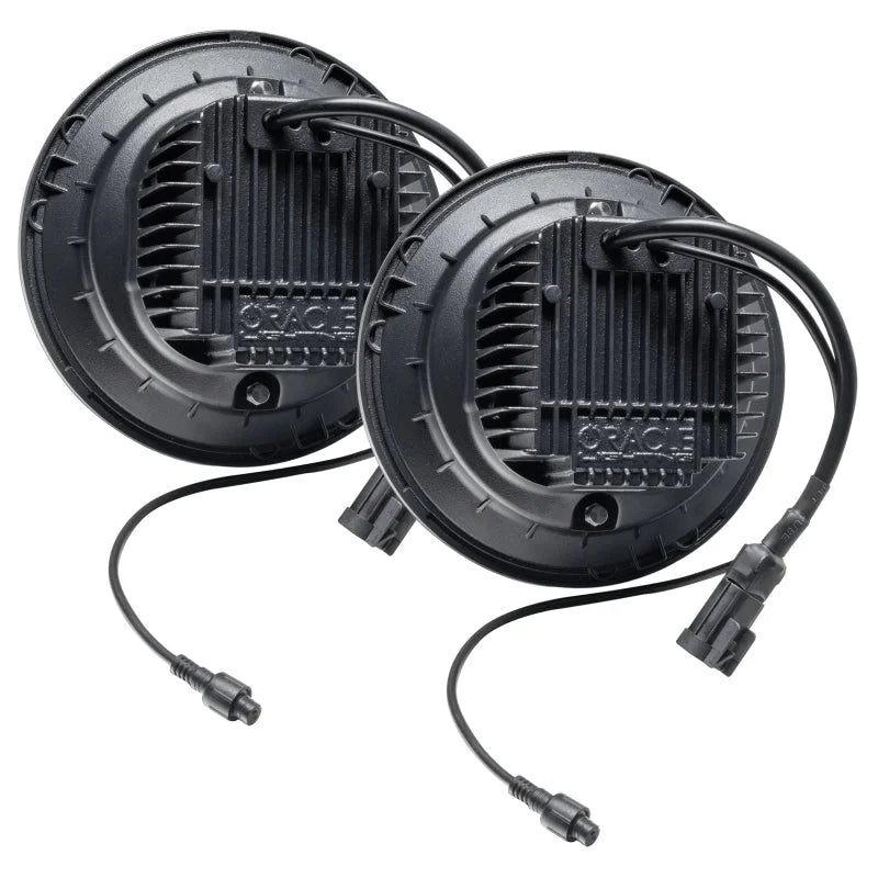 Oracle Oculus 7in Bi-LED Projector Headlights for Jeep Wrangler JK - 6000K - Back View