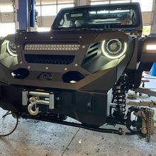 Load image into Gallery viewer, Oracle Oculus Bi-LED Projector Headlights for Jeep JL/Gladiator JT Satin Silver 5500K - Back View