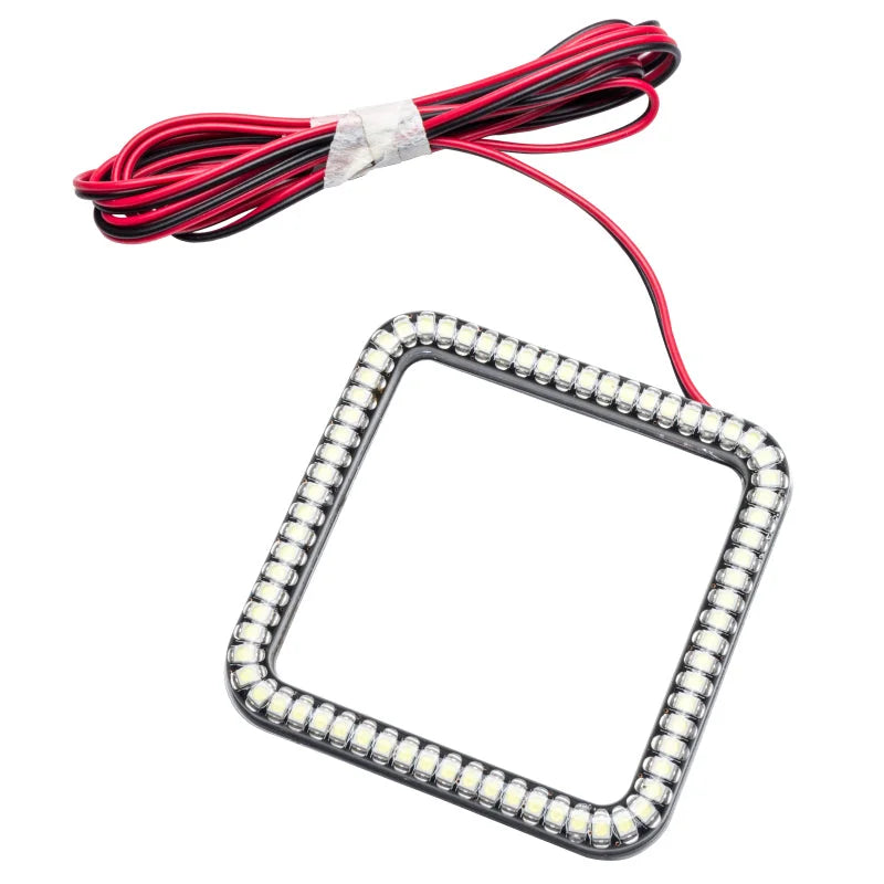 Oracle Off-Road 3in Square WP LED Halo - White - Side View