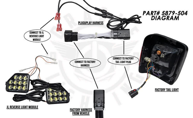 Oracle Plug & Play Wiring Adapter for Jeep Wrangler JL Reverse Lights - Detail View