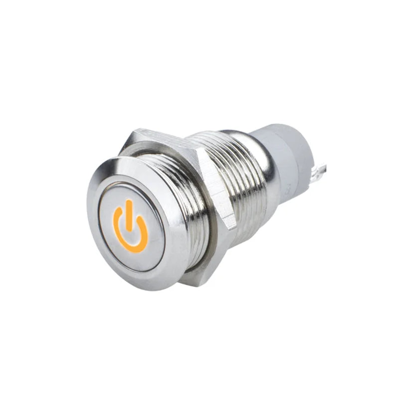 Oracle Power Symbol On/Off Flush Mount LED Switch - Amber - Main Product View