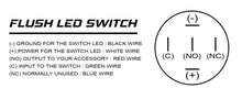 Load image into Gallery viewer, Oracle Power Symbol On/Off Flush Mount LED Switch - Yellow - Side View