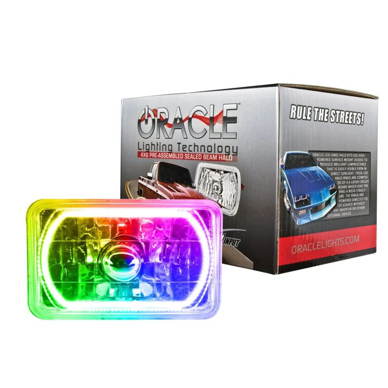 Oracle Pre-Installed Lights 4x6 IN. Sealed Beam - ColorSHIFT Halo - Main Product View