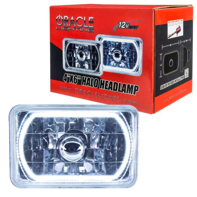 Oracle Pre-Installed Lights 4x6 IN. Sealed Beam - White Halo - Back View