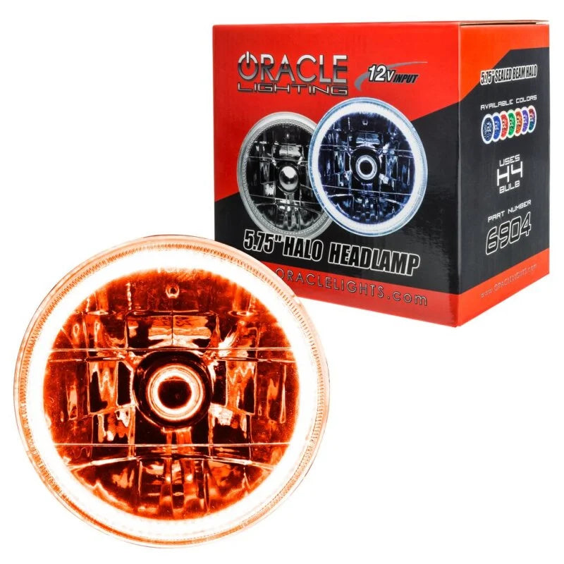Oracle Pre-Installed Lights 5.75 IN. Sealed Beam - Amber Halo - Installation View