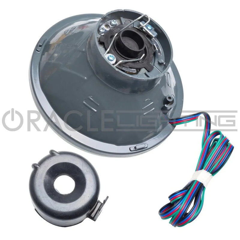 Oracle Pre-Installed Lights 5.75 IN. Sealed Beam - ColorSHIFT Halo - Back View