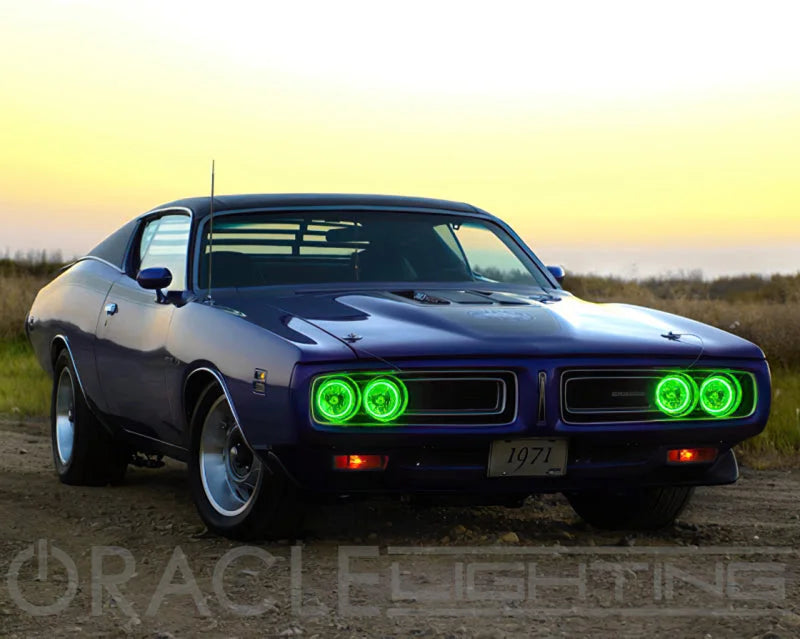Oracle Pre-Installed Lights 5.75 IN. Sealed Beam - Green Halo - Additional View 7