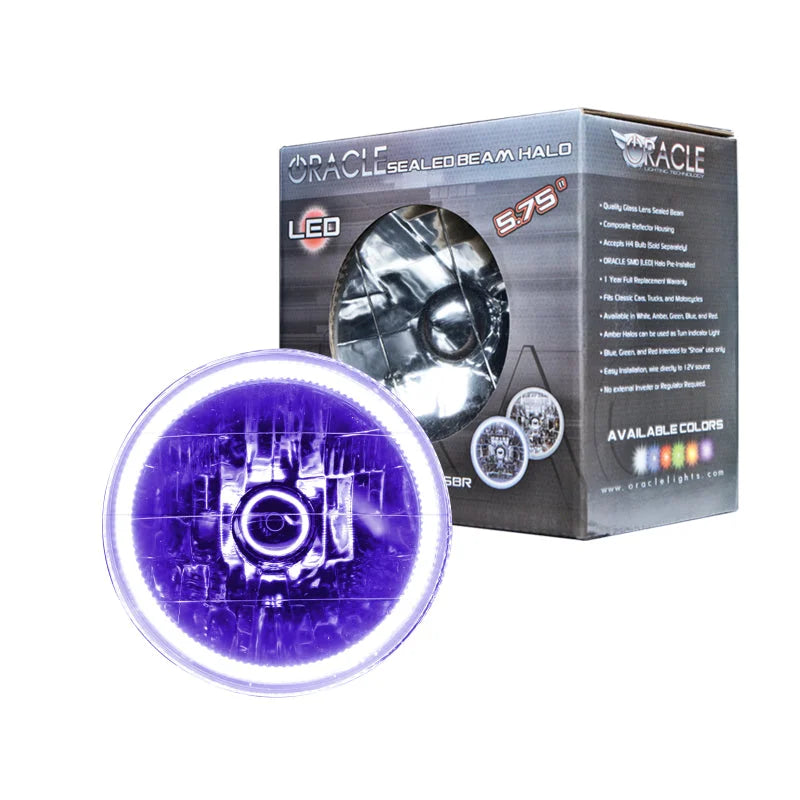 Oracle Pre-Installed Lights 5.75 IN. Sealed Beam - UV/Purple Halo - Main Product View