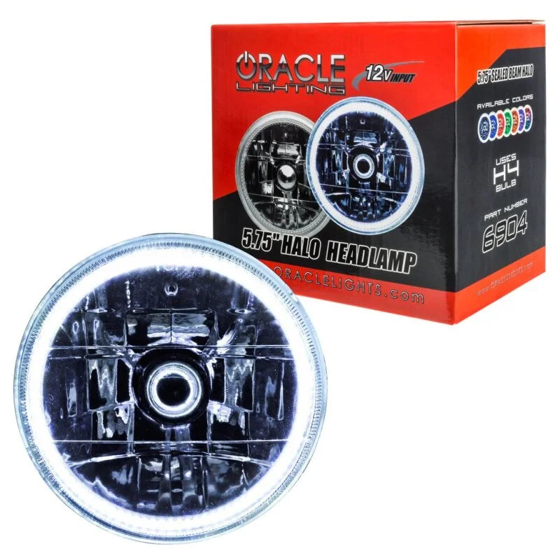 Oracle Pre-Installed Lights 5.75 IN. Sealed Beam - White Halo - Installation View