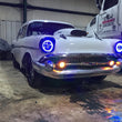 Load image into Gallery viewer, Oracle Pre-Installed Lights 7 IN. Sealed Beam - Blue Halo - Side View