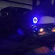 Load image into Gallery viewer, Oracle Pre-Installed Lights 7 IN. Sealed Beam - Blue Halo - Installation View