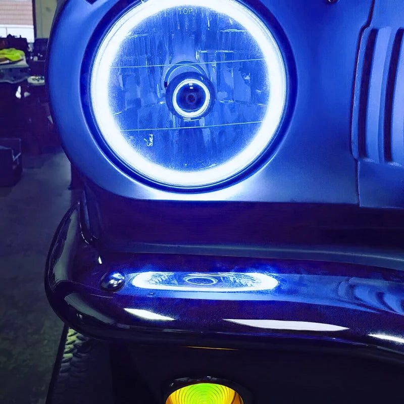 Oracle Pre-Installed Lights 7 IN. Sealed Beam - Blue Halo - Additional View 8