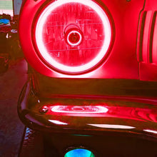 Load image into Gallery viewer, Oracle Pre-Installed Lights 7 IN. Sealed Beam - Red Halo - Side View