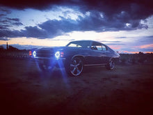 Load image into Gallery viewer, Oracle Pre-Installed Lights 7 IN. Sealed Beam - White Halo - Back View