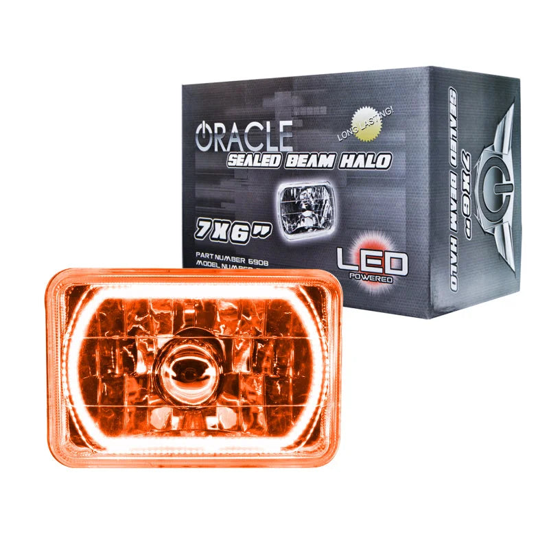 Oracle Pre-Installed Lights 7x6 IN. Sealed Beam - Amber Halo - Main Product View