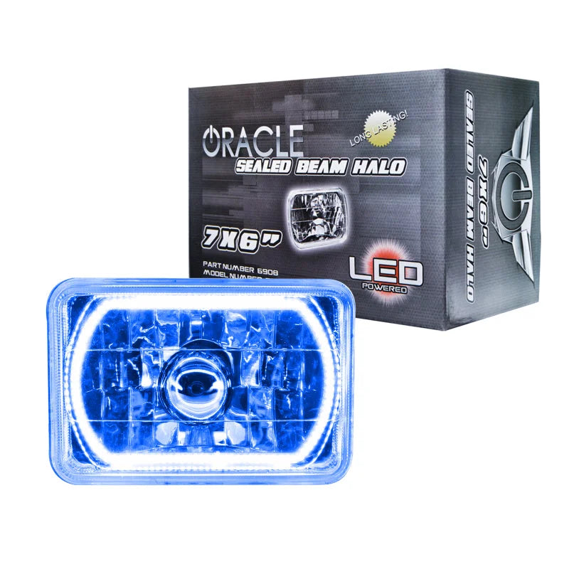 Oracle Pre-Installed Lights 7x6 IN. Sealed Beam - Blue Halo - Main Product View