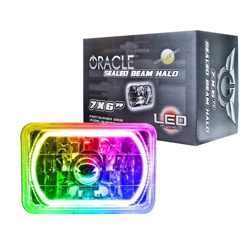 Oracle Pre-Installed Lights 7x6 IN. Sealed Beam - ColorSHIFT Halo - Main Product View