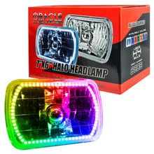 Load image into Gallery viewer, Oracle Pre-Installed Lights 7x6 IN. Sealed Beam - ColorSHIFT Halo - Back View