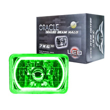 Load image into Gallery viewer, Oracle Pre-Installed Lights 7x6 IN. Sealed Beam - Green Halo - Main Product View