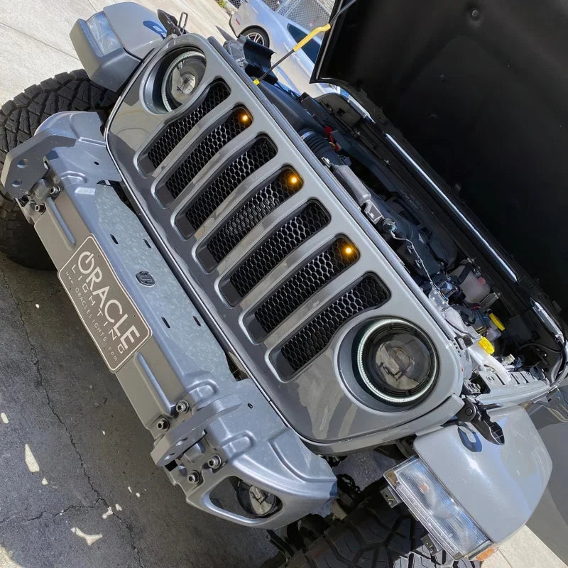 Oracle Pre-Runner Style LED Grille Kit for Jeep Gladiator JT - Amber - Additional View 5