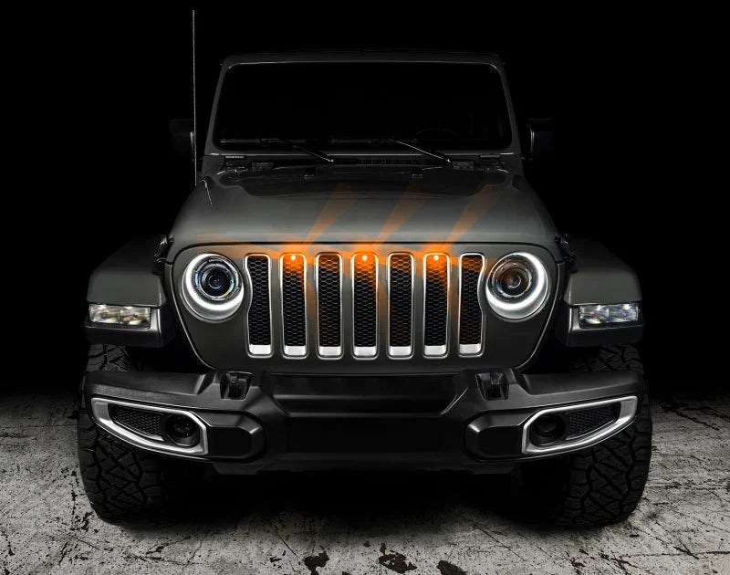 Oracle Pre-Runner Style LED Grille Kit for Jeep Gladiator JT - Amber - Additional View 6