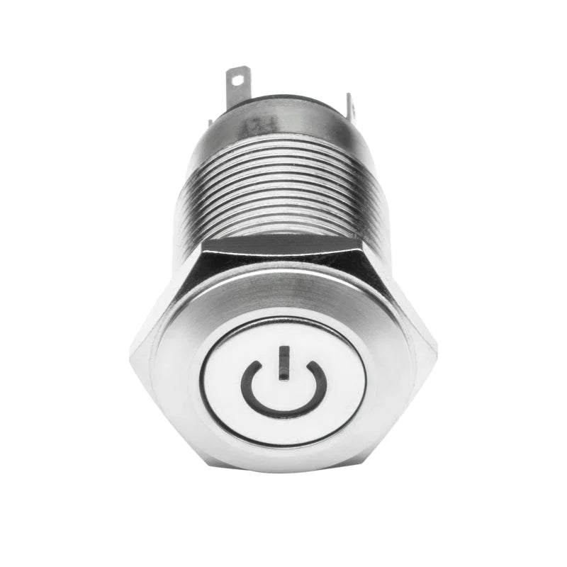 Oracle Pre-Wired Power Symbol On/Off Flush Mount LED Switch - Green - Side View