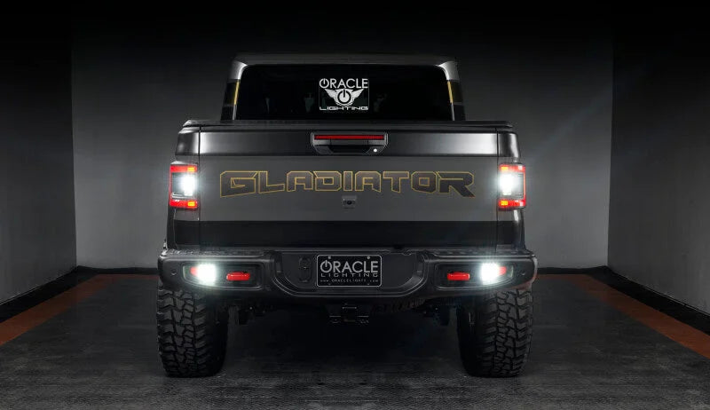Oracle Rear Bumper LED Reverse Lights for Jeep Gladiator JT - 6000K - Installation View