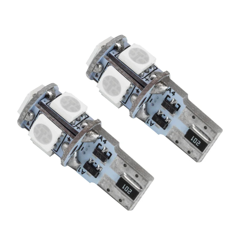 Oracle T10 5 LED 3 Chip SMD Bulbs (Pair) - Purple - Main Product View