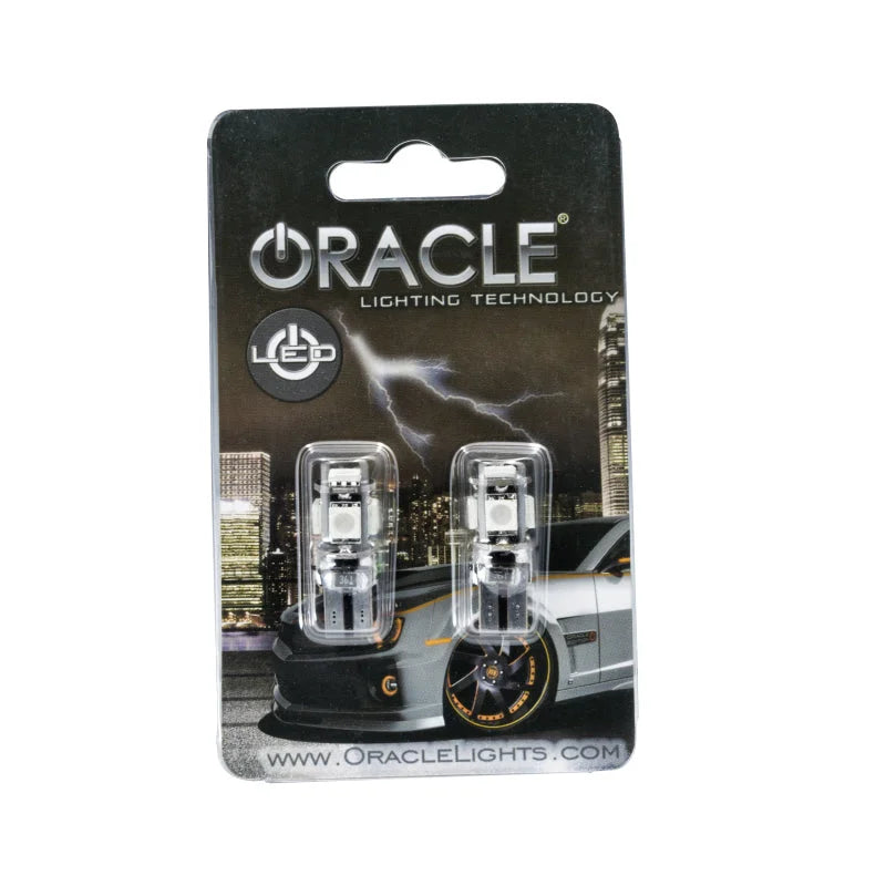 Oracle T10 5 LED 3 Chip SMD Bulbs (Pair) - Red - Additional View 5