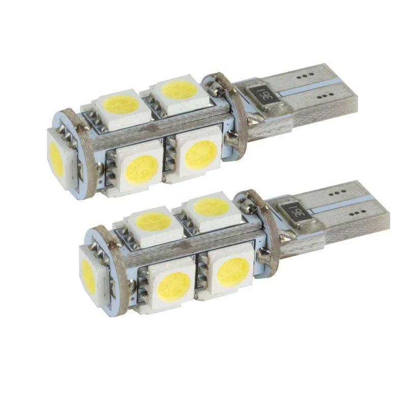 Oracle T10 9 LED 3 Chip SMD Bulbs (Pair) - Cool White - Side View