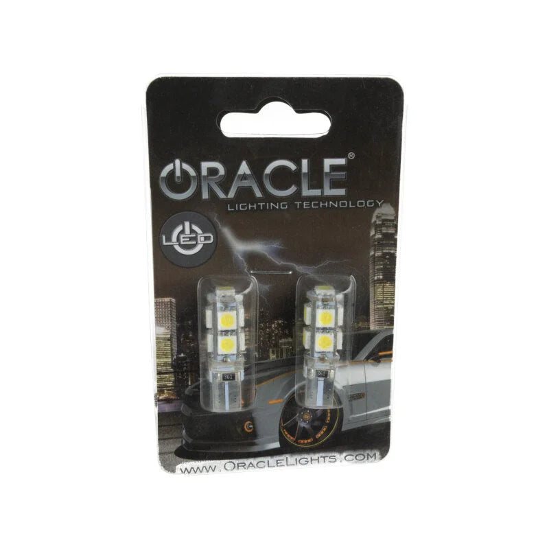 Oracle T10 9 LED 3 Chip SMD Bulbs (Pair) - Cool White - Back View
