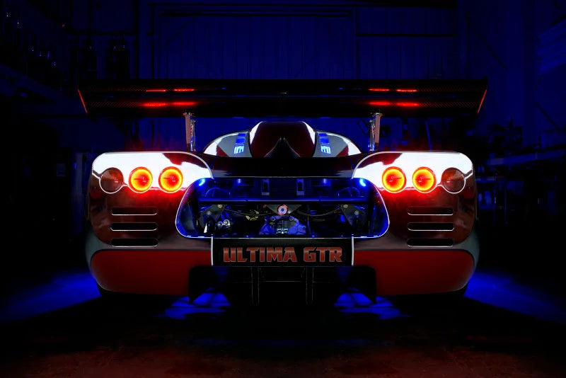 Oracle Ultima GTR LED Waterproof Tail Light Halo Kit - 4 Rings - Red - Side View
