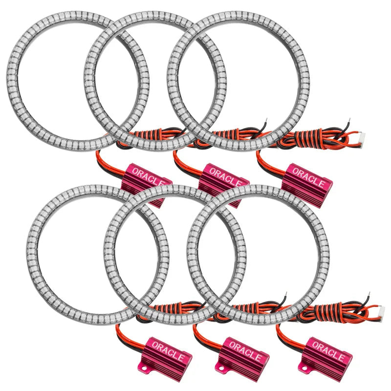 Oracle Ultima GTR LED Waterproof Tail Light Halo Kit - 6 Rings - Red - Main Product View