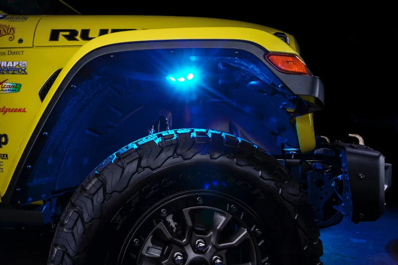 Oracle Underbody  RGB+W Wheel Well Rock Light Kit - 4 PCS - ColorSHIFT - Side View