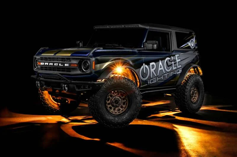 Oracle Underbody  RGB+W Wheel Well Rock Light Kit - 4 PCS - ColorSHIFT - Installation View