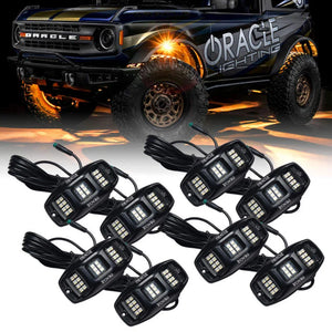 Oracle Underbody RGB+W Wheel Well Rock Light Kit - 8 PCS - ColorSHIFT - Main Product View