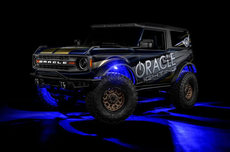 Oracle Underbody RGB+W Wheel Well Rock Light Kit - 8 PCS - ColorSHIFT - Back View