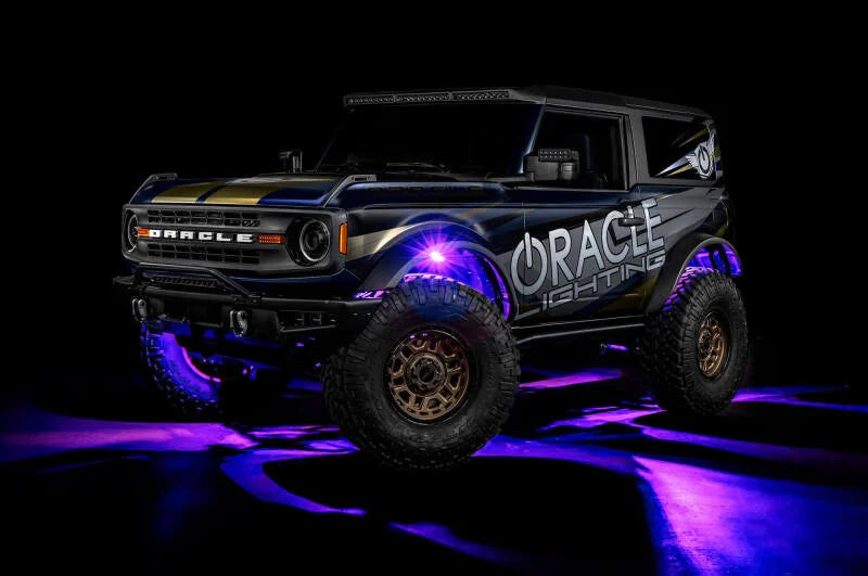 Oracle Underbody RGB+W Wheel Well Rock Light Kit - 8 PCS - ColorSHIFT - Installation View