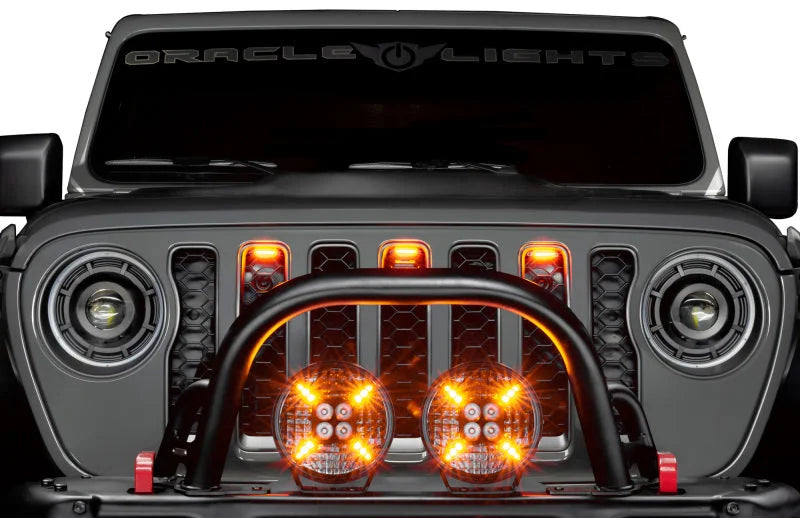Oracle Universal Pre-Runner Style LED Grill Light Kit (New Style) - Amber w/Tinted Lens - Additional View 5