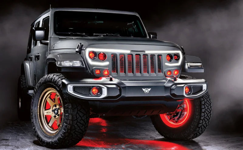 Oracle VECTOR Grille Demon Eye Projector Conversion Kit - ColorSHIFT w/o Controller - Side View