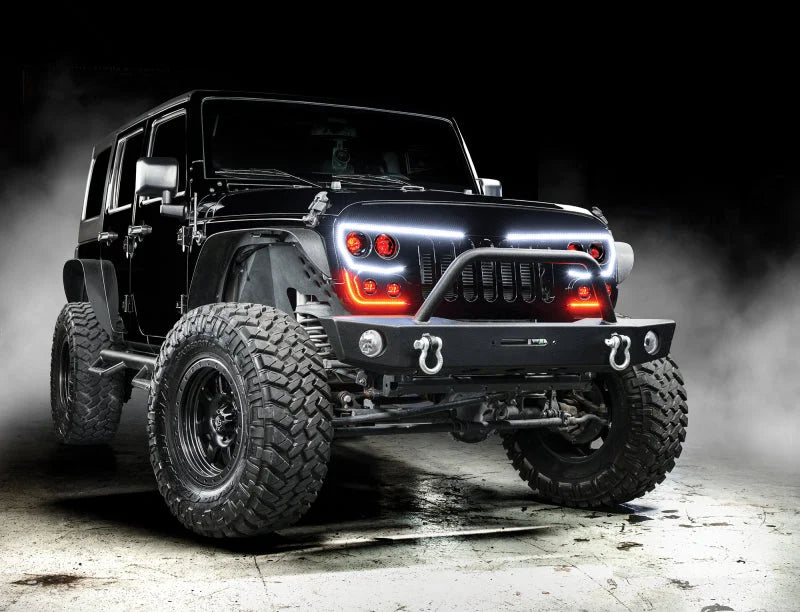 Oracle VECTOR Grille Demon Eye Projector Conversion Kit - ColorSHIFT w/o Controller - Back View