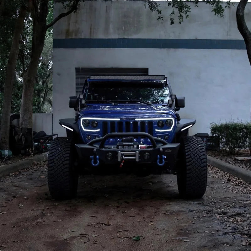 Oracle VECTOR Series Full LED Grille - Jeep Wrangler JL/JT - NA - Back View