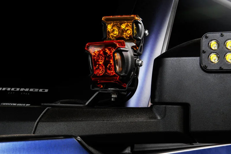 Oracle VEGA Series 4 Amber Lens Covers (Snap Fit) - Side View