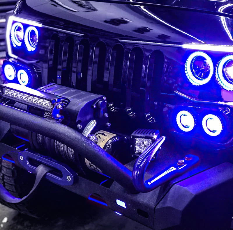 Oracle Vector Jeep Wrangler JK Grille Halo Kit - ColorSHIFT w/ BC1 Controller - Additional View 6