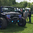 Load image into Gallery viewer, Oracle Vector Jeep Wrangler JK Grille LED Halo Kit - White - Side View