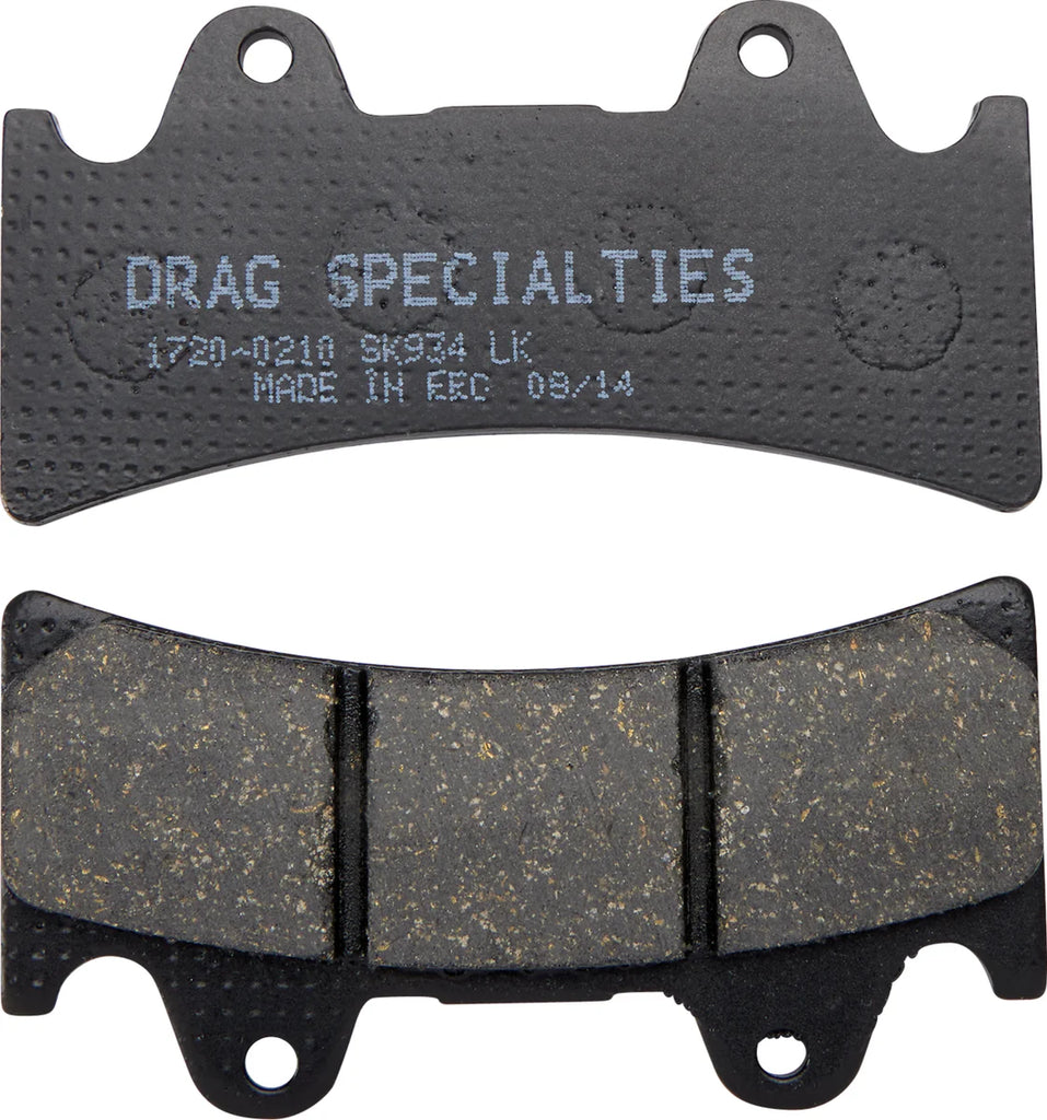Organic Brake Pads - 6 Piston Caliper DragSpecialties FAD243 - Main Product View