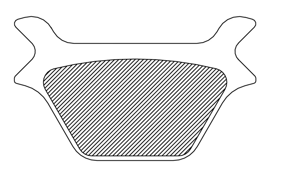 Organic Brake Pads - Harley-Davidson DragSpecialties FAD200 - Side View