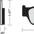 Load image into Gallery viewer, Organic Brake Pads - Street 500/750 XG DragSpecialties FAD643 - Side View