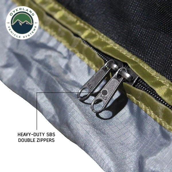 Overland Vehicle Systems HD Nomadic 2.0 Awning Room Enclosure, Grey Body, Green Trim (4 Walls and Floor) 18089920 - Additi...