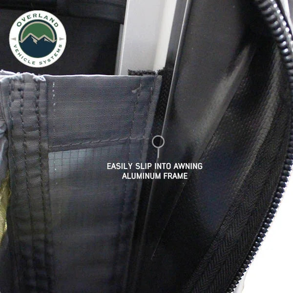 Overland Vehicle Systems HD Nomadic 2.0 Awning Room Enclosure, Grey Body, Green Trim (4 Walls and Floor) 18089920 - Additi...
